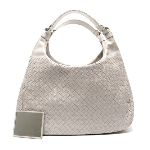 BOTTEGAVENETA INTRECCIATO Campana Shoulder Bag gray WS27258