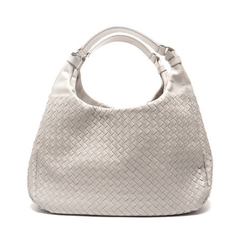BOTTEGAVENETA INTRECCIATO Campana Shoulder Bag gray WS27258