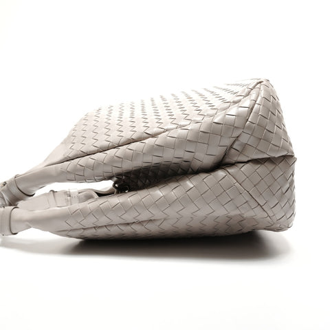 BOTTEGAVENETA INTRECCIATO Campana Shoulder Bag gray WS27258