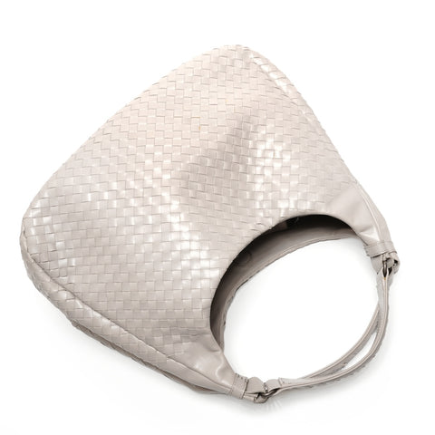 BOTTEGAVENETA INTRECCIATO Campana Shoulder Bag gray WS27258