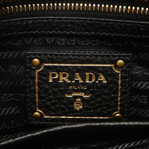 PRADA Vitello Dyno 2WAY logo Handbag black WS27261