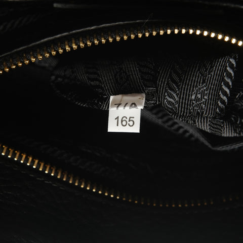 PRADA Vitello Dyno 2WAY logo Handbag black WS27261