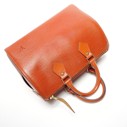 LOUIS VUITTON 1995 Speedy 25 Epi Handbag Brown WS27263