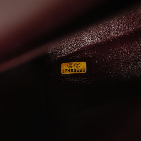 CHANEL No. 17 2012-2013 Double Flap Caviar Skin Matelasse 25 Shoulder Bag black WS27266