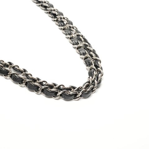 CHANEL No. 17 2012-2013 Double Flap Caviar Skin Matelasse 25 Shoulder Bag black WS27266