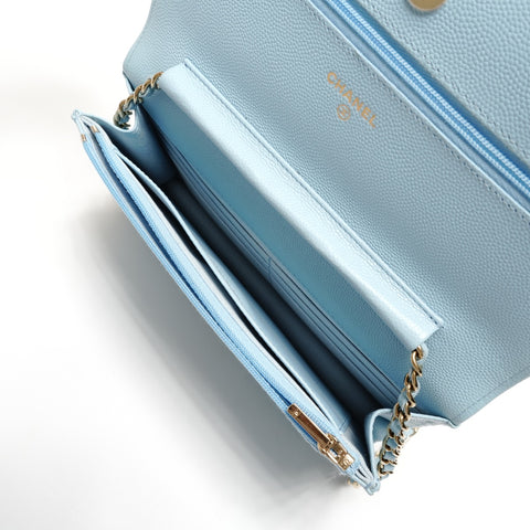 CHANEL Matrasse Chain wallet Shoulder Bag blue WS27267