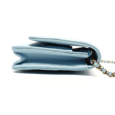CHANEL Matrasse Chain wallet Shoulder Bag blue WS27267