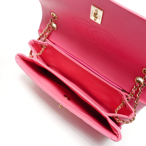 CHANEL No. 22 Matelasse Chain Shoulder Bag pink WS27268