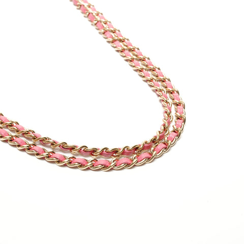 CHANEL No. 22 Matelasse Chain Shoulder Bag pink WS27268