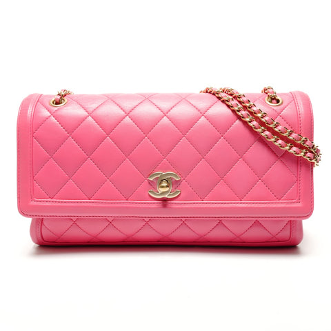 CHANEL No. 22 Matelasse Chain Shoulder Bag pink WS27268