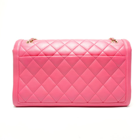 CHANEL No. 22 Matelasse Chain Shoulder Bag pink WS27268