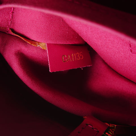 LOUIS VUITTON 2015 Vernis Montaigne BB Handbag Red WS27270