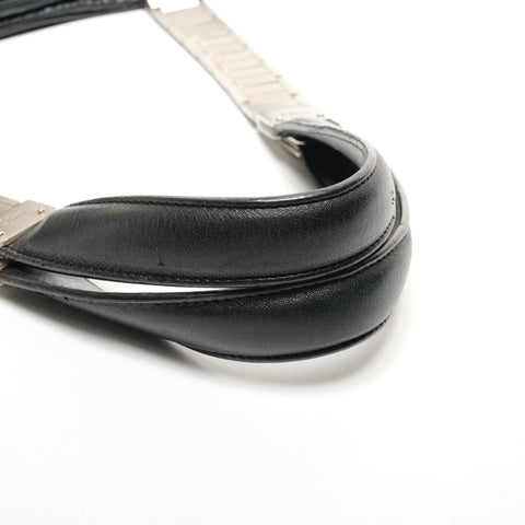 Christian Dior Gaucho Leather Shoulder Bag black WS27271