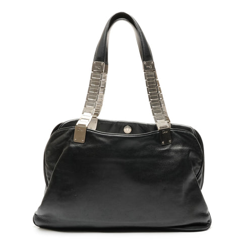 Christian Dior Gaucho Leather Shoulder Bag black WS27271
