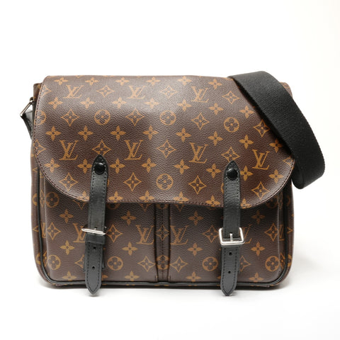 LOUIS VUITTON 2016 Monogram Macassar Christopher Messenger Shoulder Bag Brown WS27276
