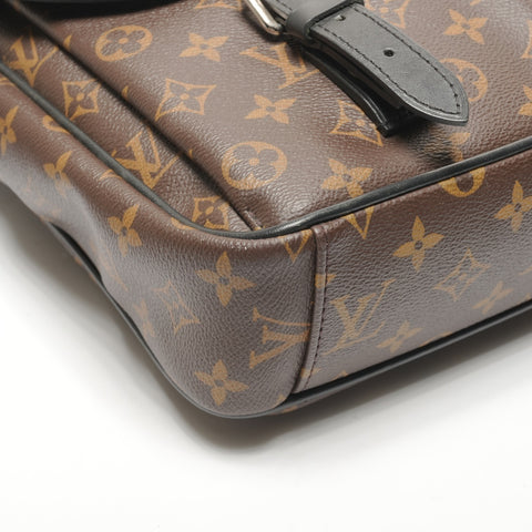 LOUIS VUITTON 2016 Monogram Macassar Christopher Messenger Shoulder Bag Brown WS27276