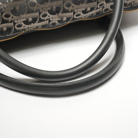 Christian Dior Canvas Trotter Oblique Boston bag black WS27279