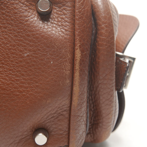 PRADA Tote leather Shoulder Bag Brown WS27280