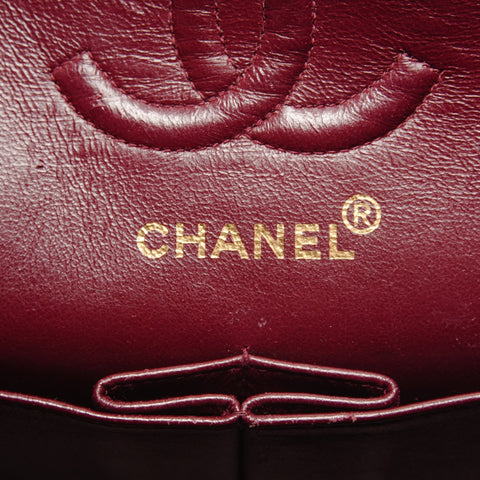 CHANEL No. 4 1996-1997 Matelasse 23 Lambskin Double Flap Shoulder Bag black WS27282