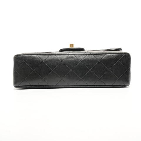 CHANEL No. 4 1996-1997 Matelasse 23 Lambskin Double Flap Shoulder Bag black WS27282