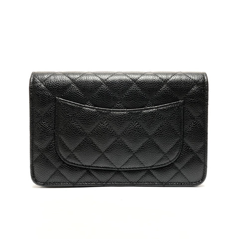 CHANEL No. 29 Matelasse Chain Wallet Shoulder Bag black WS27283