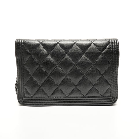 CHANEL 24th Series Chain Wallet Boy Shoulder Bag black WS27284