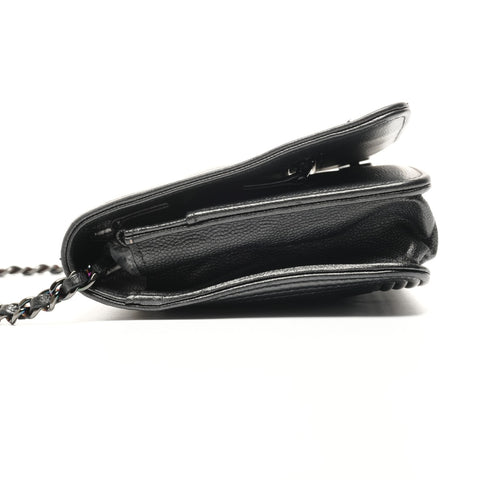 CHANEL 24th Series Chain Wallet Boy Shoulder Bag black WS27284