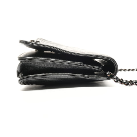 CHANEL 24th Series Chain Wallet Boy Shoulder Bag black WS27284