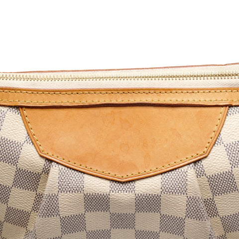 LOUIS VUITTON 2015 Damier Azur Siracusa PM Shoulder Bag white WS27285