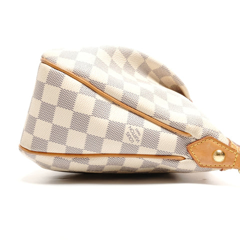 LOUIS VUITTON 2015 Damier Azur Siracusa PM Shoulder Bag white WS27285