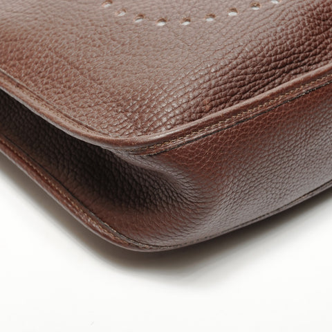 HERMES Evelyn 1 GM Fjord �›V Shoulder Bag Brown WS27289