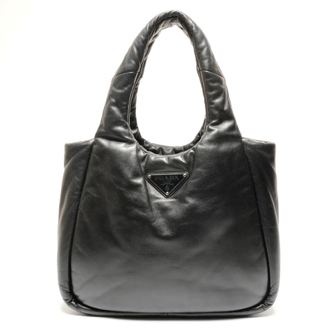 PRADA Padded Soft Nappa Shoulder Bag black WS27291