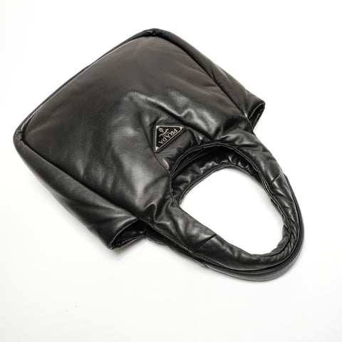 PRADA Padded Soft Nappa Shoulder Bag black WS27291