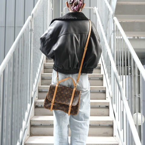 LOUIS VUITTON 2005 Monogram Marel Sac Ad Shoulder Bag Brown WS27292