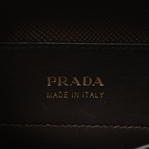 PRADA Double Saffiano 2way Handbag Brown WS27293