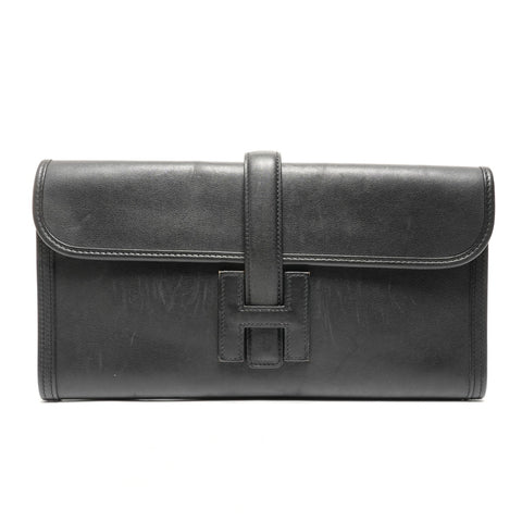 HERMES Jige Elan 29 Vauxhall Swift Clutch bag black WS27294