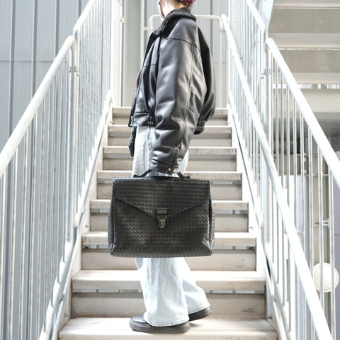 BOTTEGAVENETA INTRECCIATO briefcase Handbag black WS27296