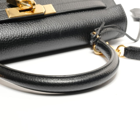 HERMES Kelly 28 Ardennes A Handbag black WS27297