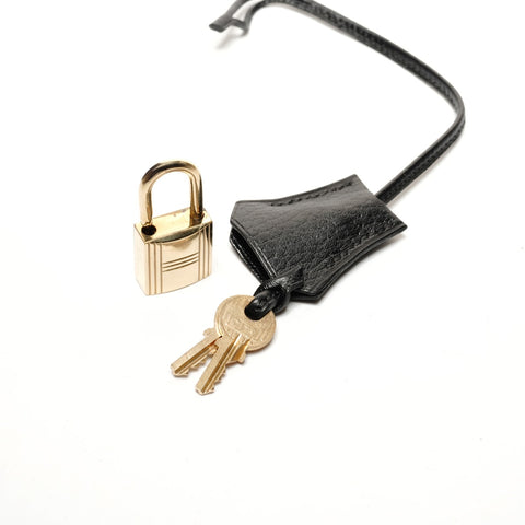 HERMES Kelly 28 Ardennes A Handbag black WS27297
