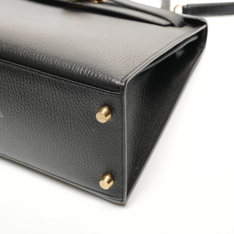 HERMES Kelly 28 Ardennes A Handbag black WS27297