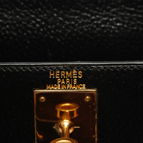 HERMES Kelly 28 Ardennes A Handbag black WS27297