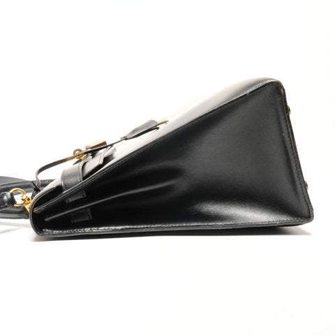 HERMES Kelly 32 Box Calf Handbag black WS27299