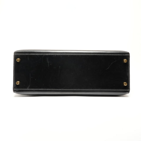 HERMES Kelly 32 Box Calf Handbag black WS27299