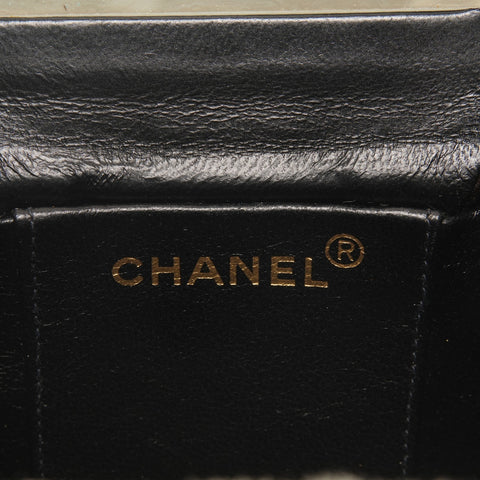 CHANEL No. 3 1994-1999 Harako Vanity Bag with Cow Print Handbag Brown WS27300