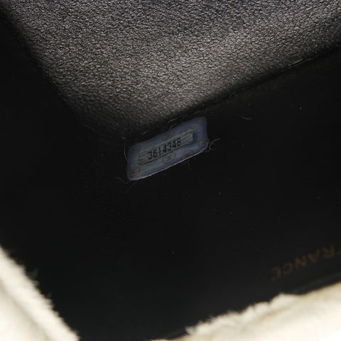 CHANEL No. 3 1994-1999 Harako Vanity Bag with Cow Print Handbag Brown WS27300