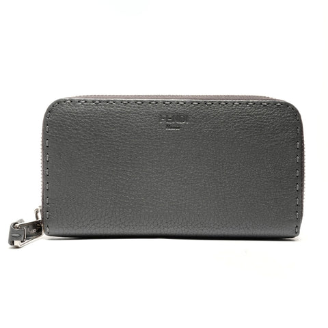 FENDI Celeria leather Purse gray WS27302