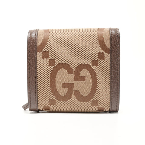 GUCCI Jumbo GG Diana Bamboo Bifold Wallet Brown WS27303