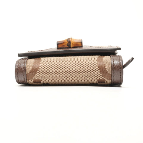 GUCCI Jumbo GG Diana Bamboo Bifold Wallet Brown WS27303