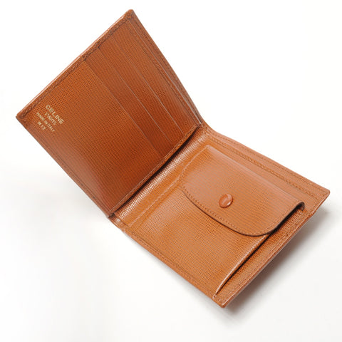 CELINE leather Bifold Wallet Brown WS27304