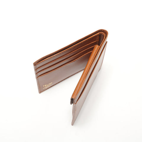 CELINE leather Bifold Wallet Brown WS27304